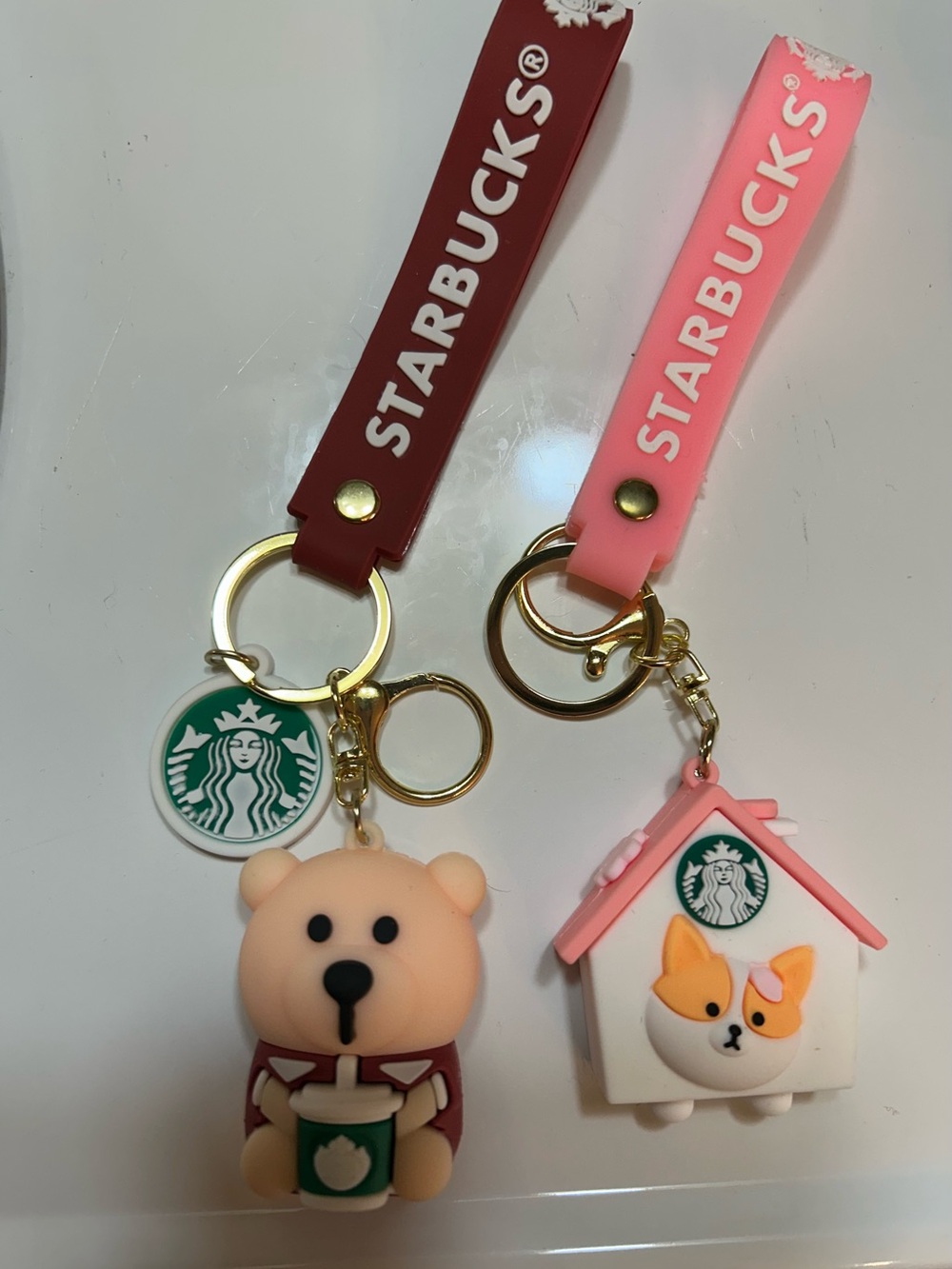 SB Rare Silicone Bear and Cat Bag Charm/Keychain Set